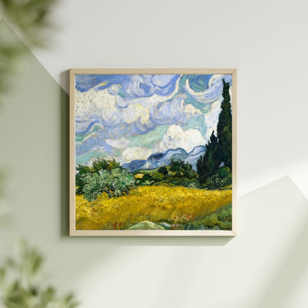 green minimalist wall frame mockup instagram post