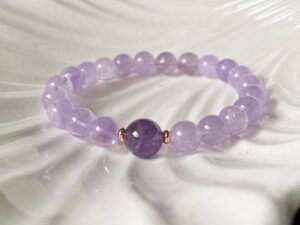 8mm lavender amethyst gemstone beaded wrist bracelet purple healing bracelet wisdom bracelet bead jewelry top quality bead bracelet