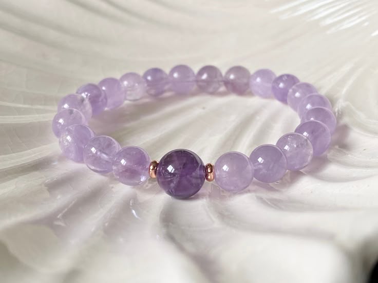 8mm lavender amethyst gemstone beaded wrist bracelet purple healing bracelet wisdom bracelet bead jewelry top quality bead bracelet